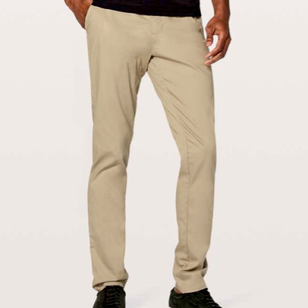 BRAND NEW WITH TAG LULULEMON COMMISSION PANT CLASSIC TOFINO SAND 34"L IN SIZE 36